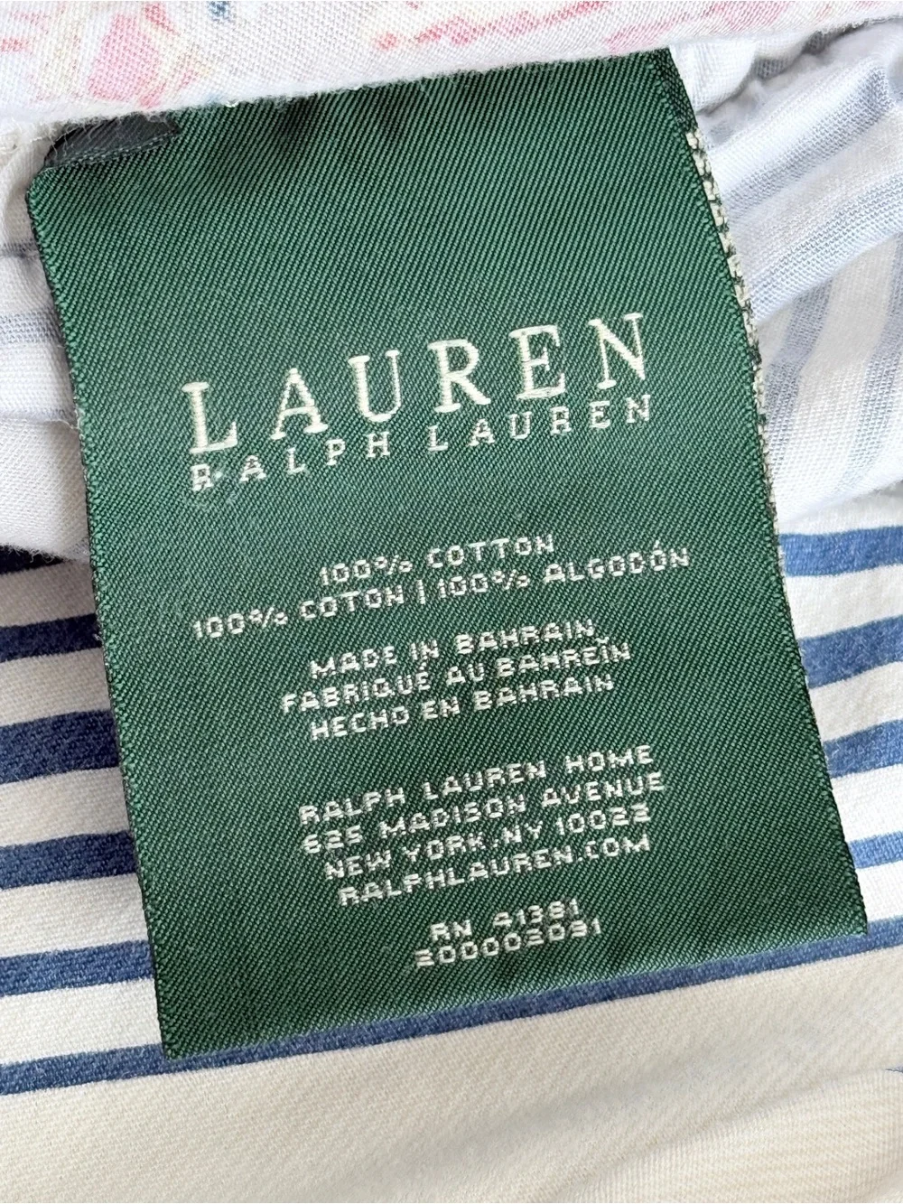 Ralph Lauren Classic Paisley Queen Duvet Stripe Reverse